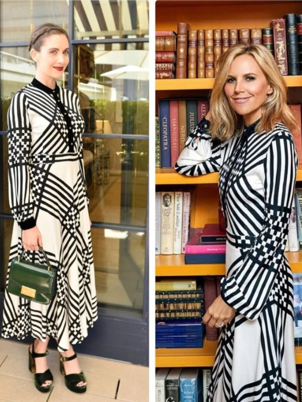 Tory Burch Silk Blend Geometric Anja Maxi Dress